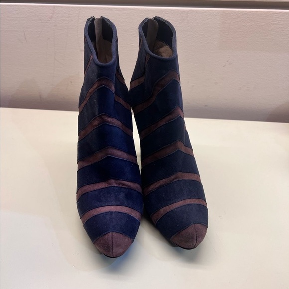 Bruno Magli Blue and Brown Heeled Boots - Picture 7 of 10